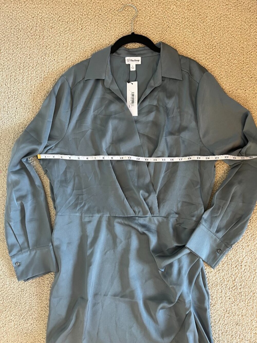 NWT XL The Drop Women's Mack Silky Wrap Mini Dress - Picture 12 of 16